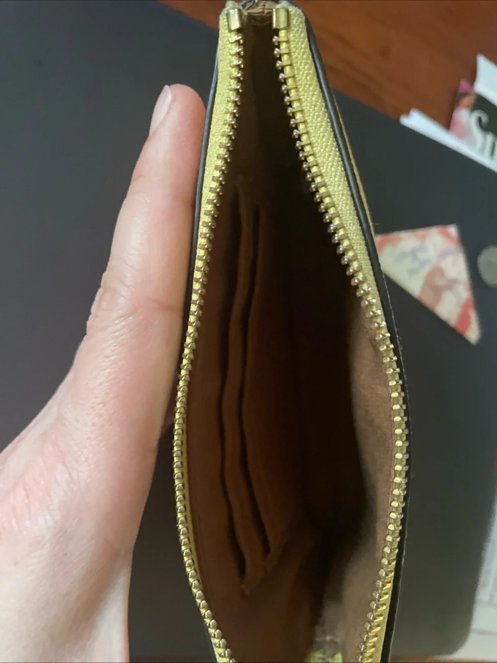Coach‎ Yellow Leather Wristlet